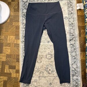 lululemon athletica micro houndstooth blue multi align leggings